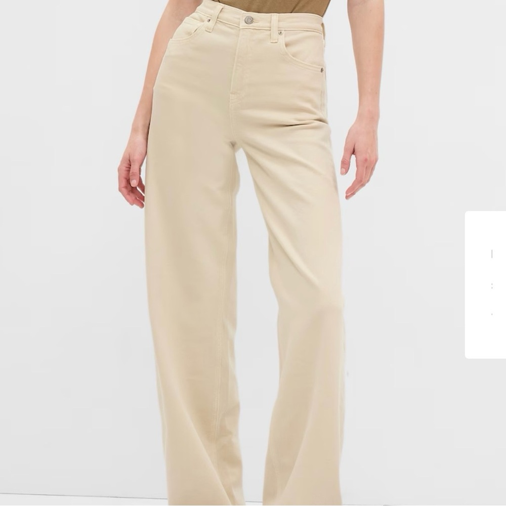 GAP high rise stride beach pebble jeans